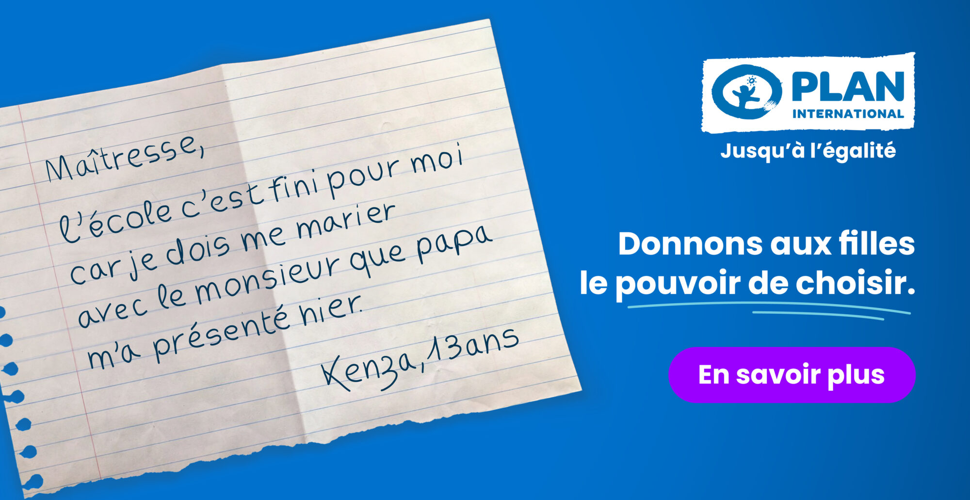 Visuel de la campagne JIF 2025 - Mariage forcé : Donnons aux filles le pouvoir de choisir
