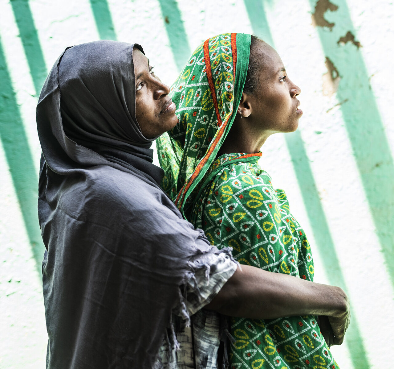 Ethiopie une mère enlace sa fille